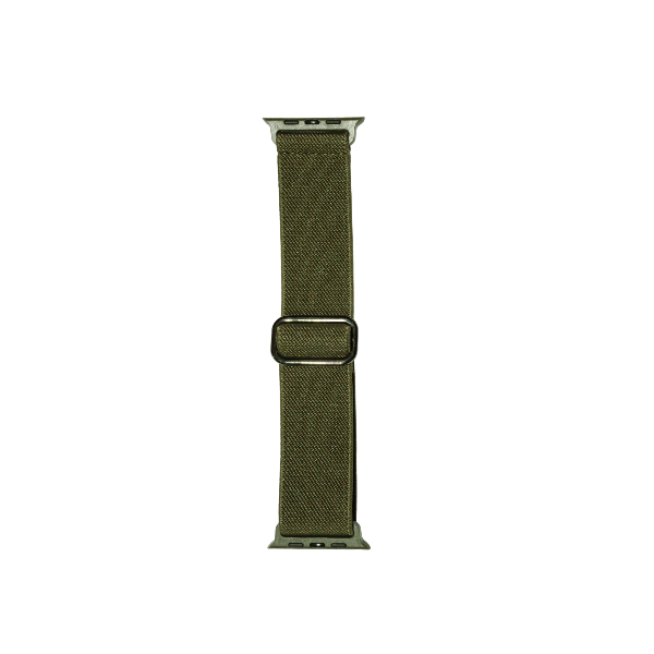 Army green nylon Apple Watch strap for 42/44/45mm – rugged, adjustable, and breathable smartwatch band