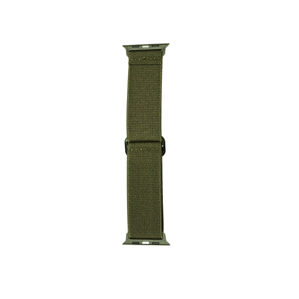 Army green nylon Apple Watch strap for 42/44/45mm – rugged, adjustable, and breathable smartwatch band