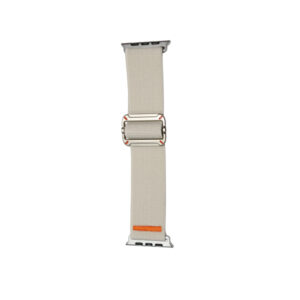 "Starlight nylon Apple Watch strap with plastic adapter – compatible with 42mm, 44mm, and 45mm models"
