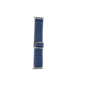 Blue Grove-style woven nylon strap for Apple Watch 42/44/45mm – breathable, adjustable, and lightweight smartwatch band