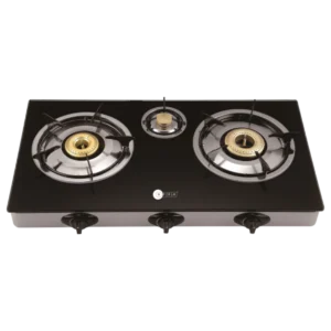 AFRA 3-Burner Gas Stove, Tempered Glass Top, Heat & Shock Resistant – AF-0003GSBK