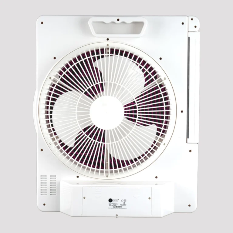 AFRA 12-Inch Rechargeable Fan, 220-240V, LED Light, USB, Solar Charging – AF-3200RECF