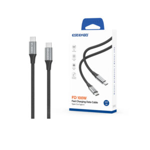 “ESEEKGO 2-meter USB Type-C to Type-C cable for fast charging and syncing USB-C devices”