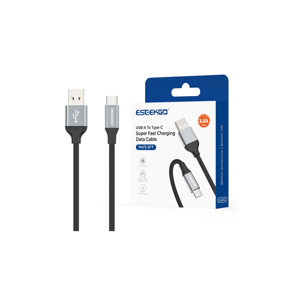 ESEEKGO G-61AC 1M (3.3FT) USB to Type-C Data Cable – Fast Charging & Durable Sync Cord