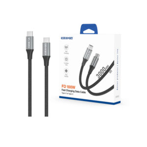 “ESEEKGO 3-meter USB Type-C to Type-C cable for fast charging and syncing USB-C devices”