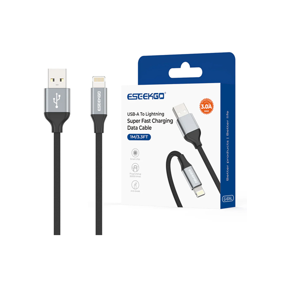 ESEEKGO USB to Lightning Data Cable – Fast Charging & Sync Cord