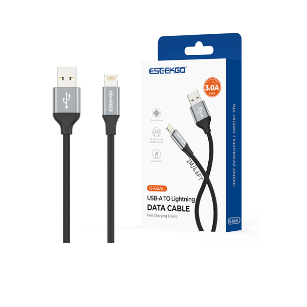 ESEEKGO USB to Lightning Data Cable – Fast Charging & Sync Cord