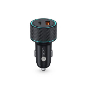 AFRA 52.5W Car Charger – Dual Port Fast Charger with QC 22.5W & PD 30W Output.