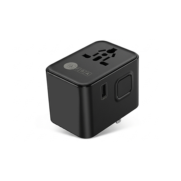 AFRA PPS GAN 35W Universal Travel Adapter – Multi-Port Fast Charger with Worldwide Plug Compatibility.