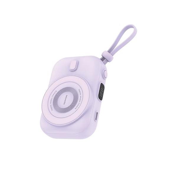 Moxedo Snap-On Wireless Charging Power Bank 8000mAh 15W PD Fast Charging – Purple