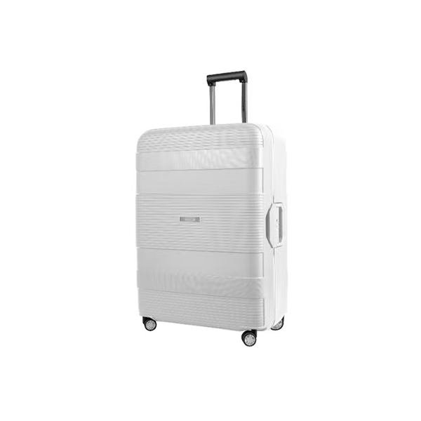 Tom Cruiser Intellicase Polypropylene Hard Luggage Suitcase – 24 Inch – Medium White