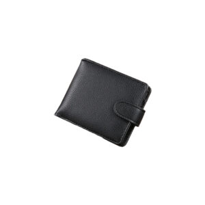 Vintage PU Leather Men's Wallet – Zip Coin Card Holder Bifold  Black